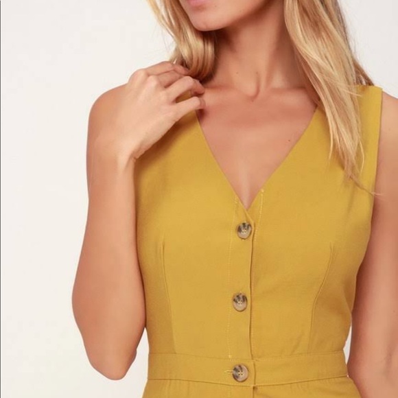 Lulus - Yellow Dress - Picture 3 of 4